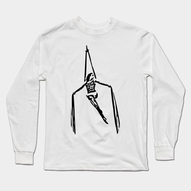 Aerialist Silks Tissu Iron Cross Long Sleeve T-Shirt by Libbygig